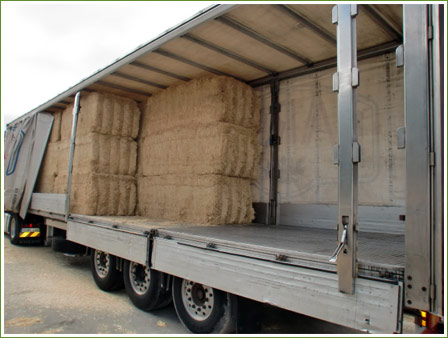 Häckselstroh Fabrikherstellung im Lkw